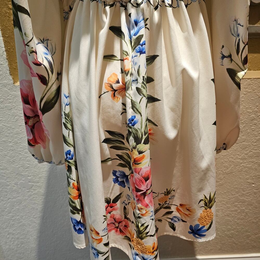 Floral  Large Cottagecore Milkmaid Dress Romantic Coquette Prairie  Fairycore - Picture 8 of 8